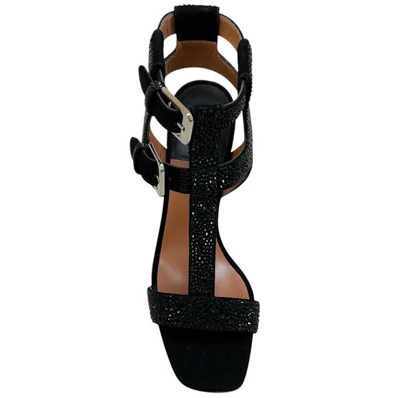 Laurence Dacade Black Strass Sandra Sandals - Picture 4 of 7